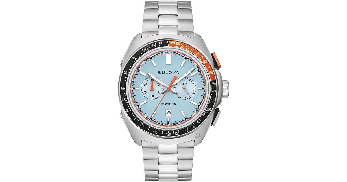 Bulova Racer Chronograph Watch 98B432 Stainless Steel in Metallic for ...