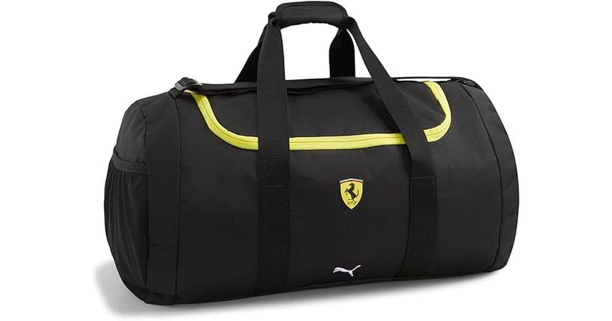 PUMA Scuderia Ferrari Team Replica Duffle Bag in Black | Lyst UK