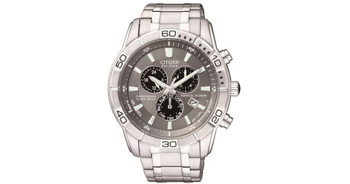 Citizen Bl5450-54h Stainless Steel Eco-drive Chronograph Bracelet Watch ...