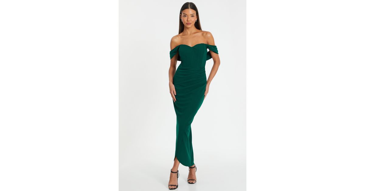 green emerald velvet dress Missord Draping Emerald Green Dress XH2158 Online Sale  MISS ORD