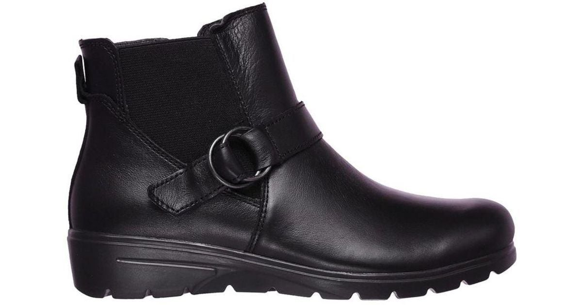 Skechers Metronome Restless Ankle Boots Leather in Black | Lyst UK