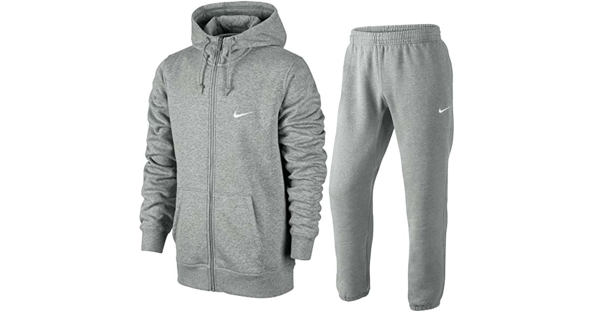 Nike Club Fleece Full Tracksuit Set in Grey for Men | Lyst UK