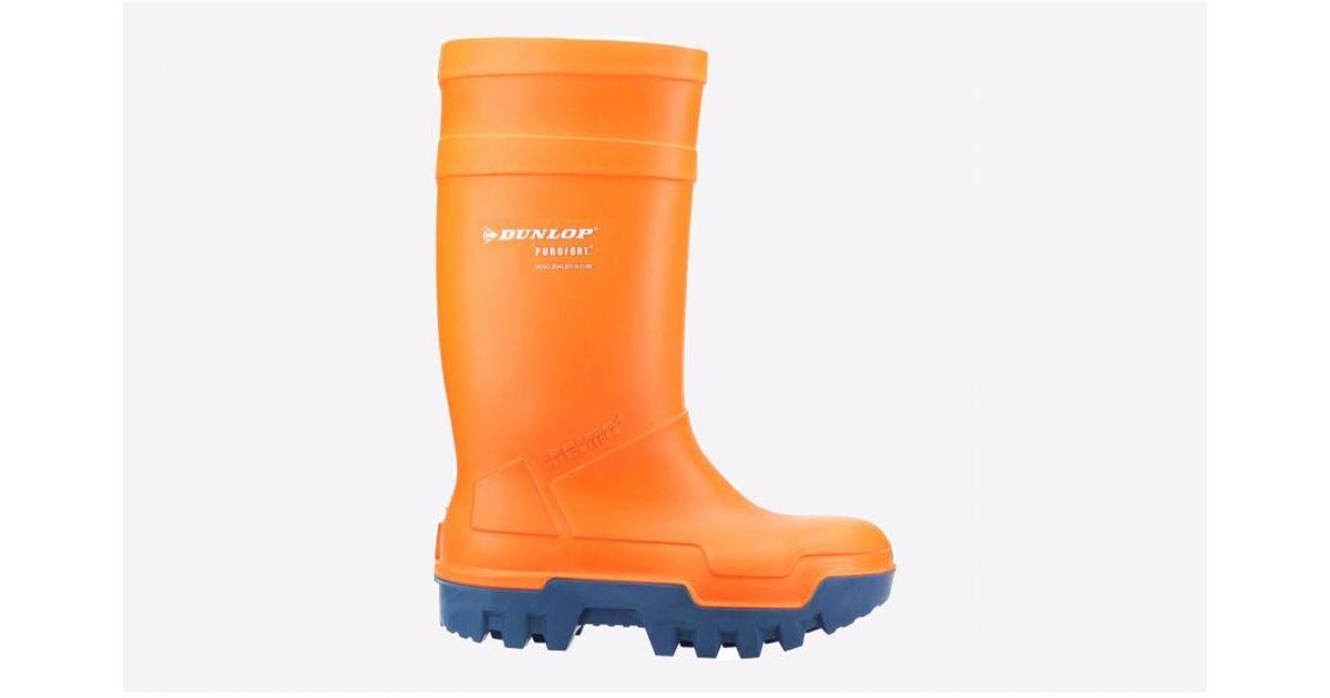 Dunlop Purofort Thermo+ Full Safety Wellingtons in Orange for Men Lyst UK