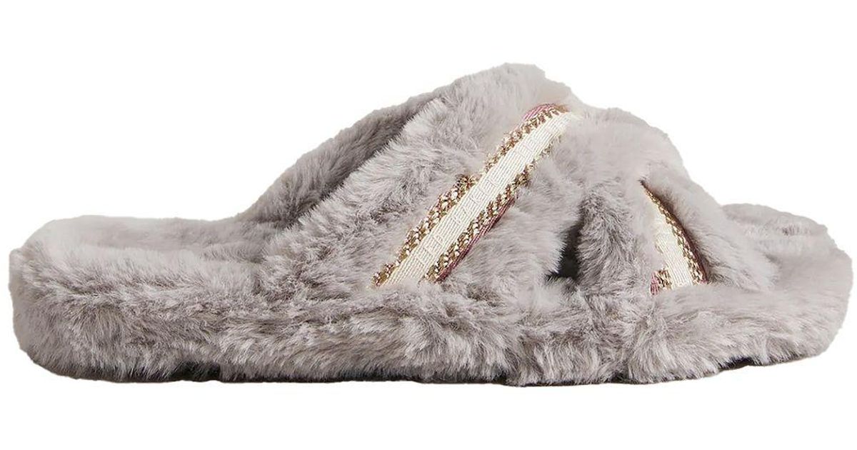 Ted Baker Topply Slippers in Grey Lyst UK