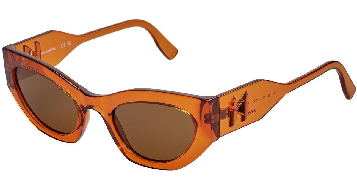 KARL LAGERFELD Cat Eye Sunglasses Kl6122S in Brown | Lyst UK display picture 3