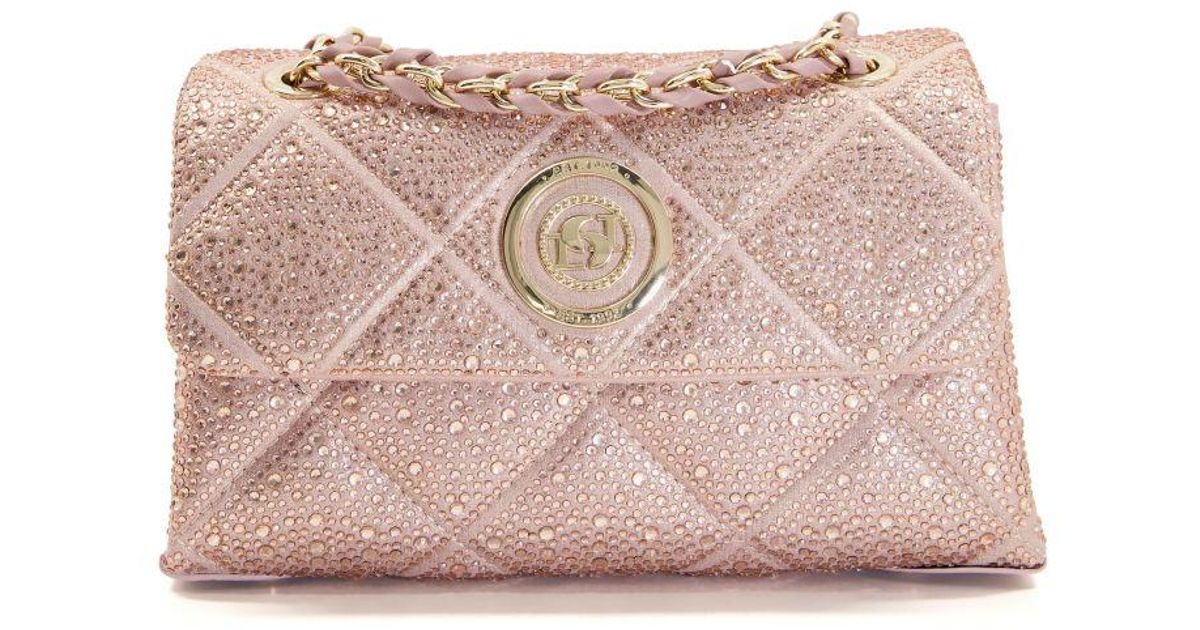 Dune Duchess B Diamante-embellished Shoulder Bag Fabric In Pink | Lyst UK