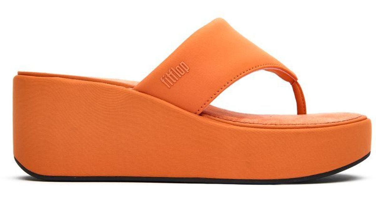 Fitflop Platform Wedge Sandals in Orange Lyst UK