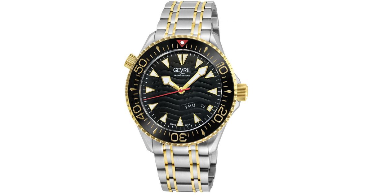 Gevril Hudson Yards Swiss Automatic Dial Watch in Metallic for Men ...