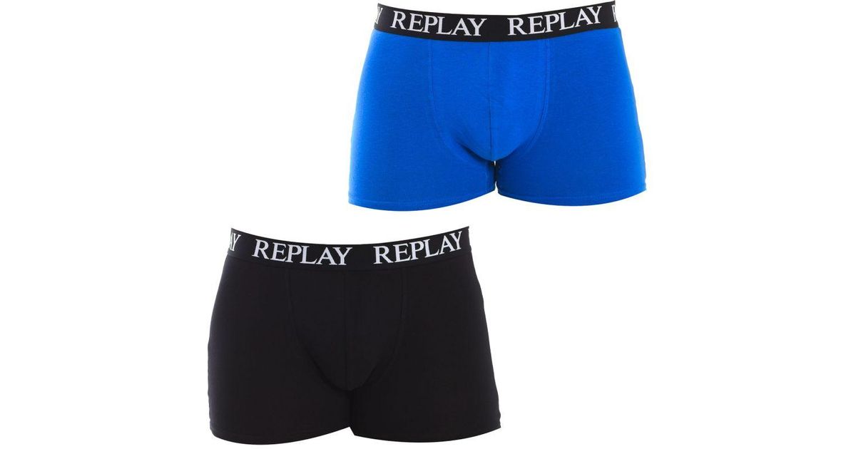 Replay Pack 2 Boxers I101005 in Blue for Men Lyst UK