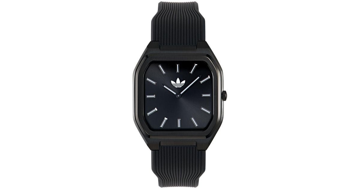 adidas Originals City Tech Square Watch Aofh26514 Silicone in Black ...
