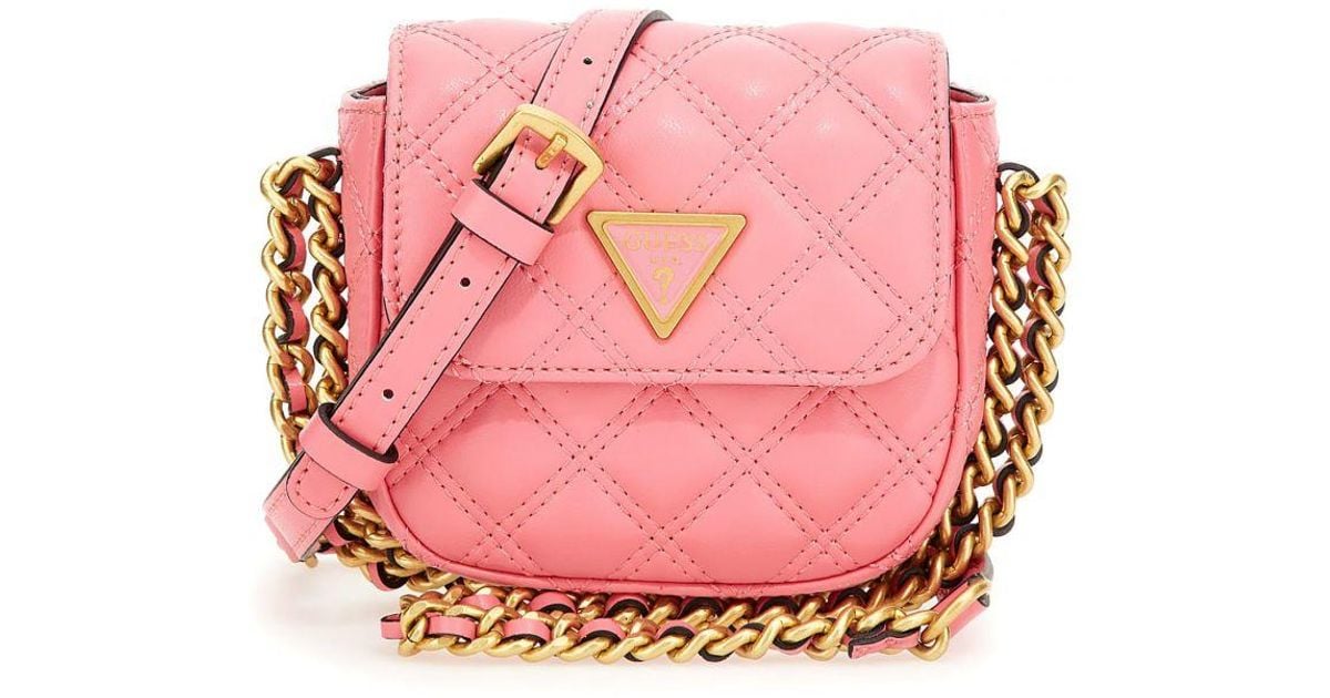 Guess Giully Micro Mini Flap Bag in Pink Lyst UK