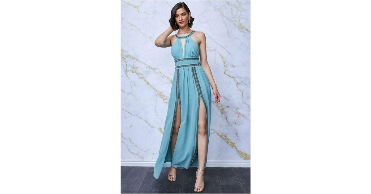 Grecian maxi top dress uk