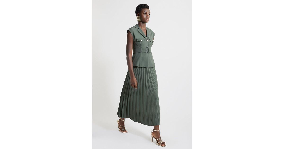 lydia millen tie belted midaxi dress