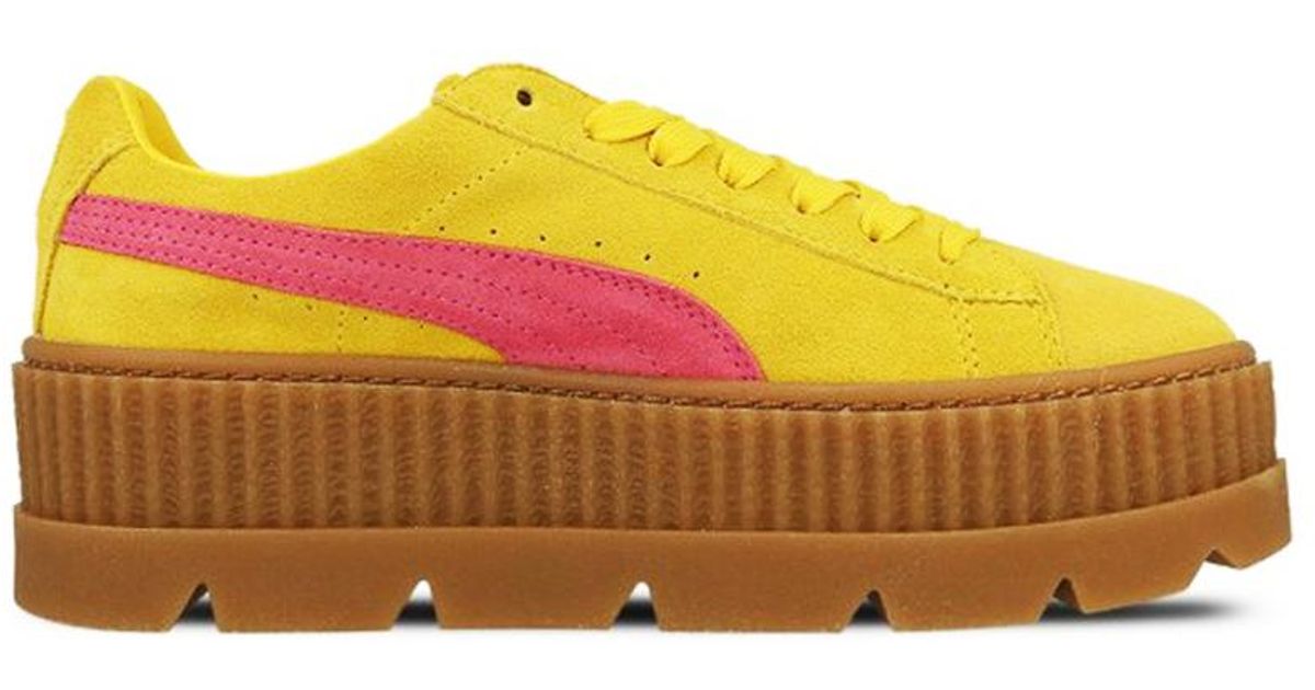 PUMA X Rihanna Fenty Cleated Creeper Yellow Trainers Leather Lyst UK