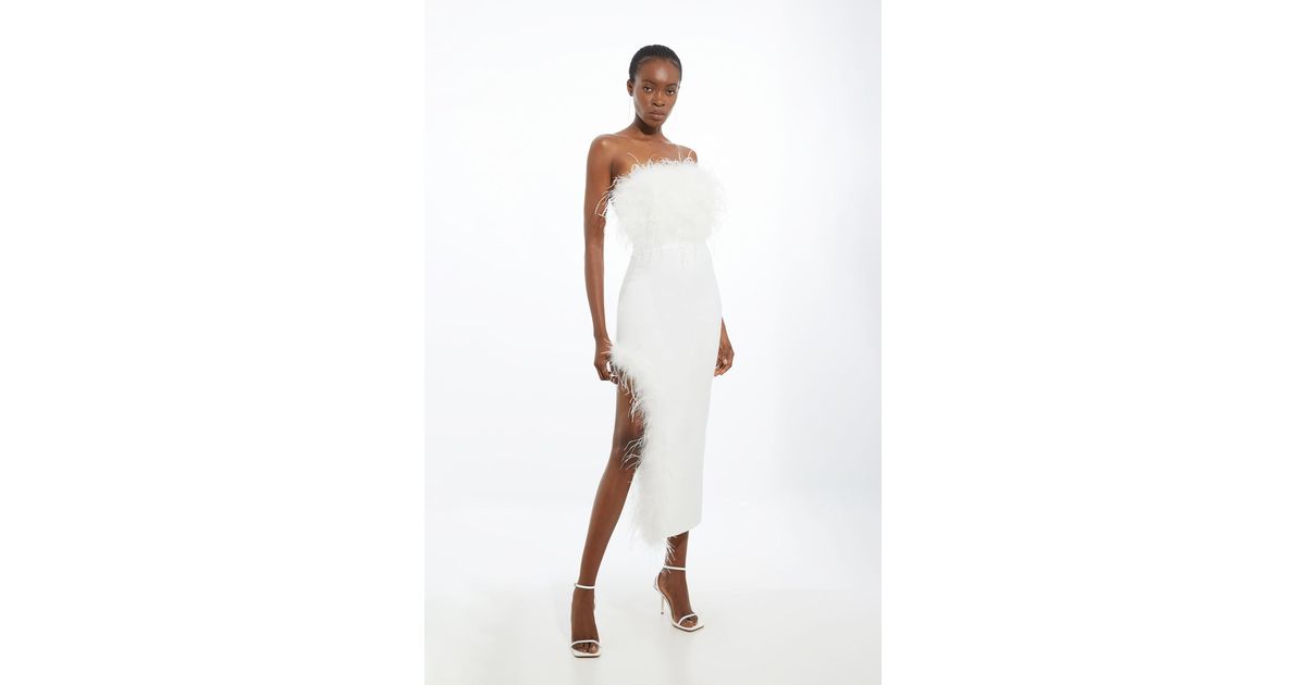 chinese dress ladies White Herve Leger Mesh-Accented Mini Dress Size US L