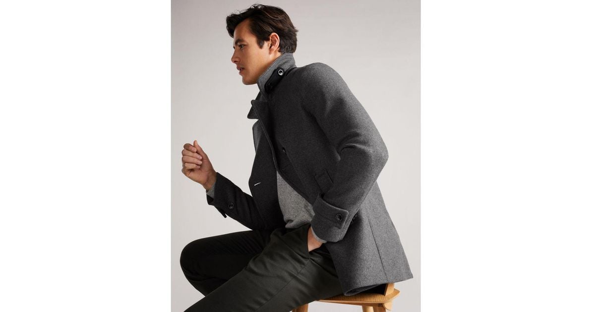 Wool Peacoat Ted Baker Jacket Sale Mens Wool Coat Ted Baker