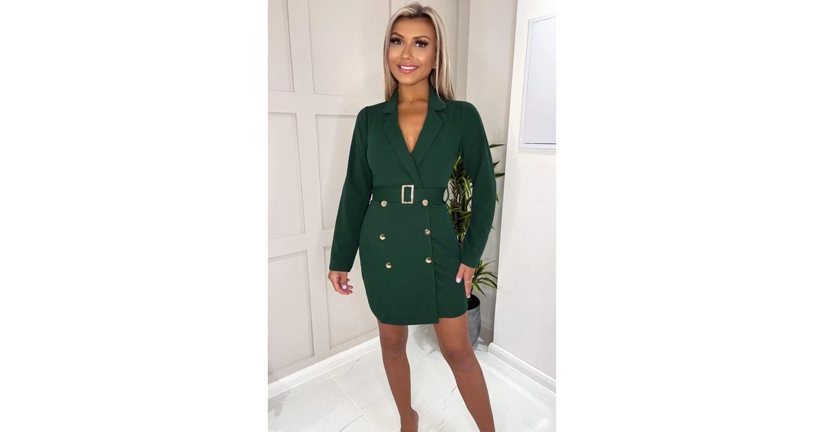 Ax Paris New Look Blazer Dress AX Paris Button Front Belted Long