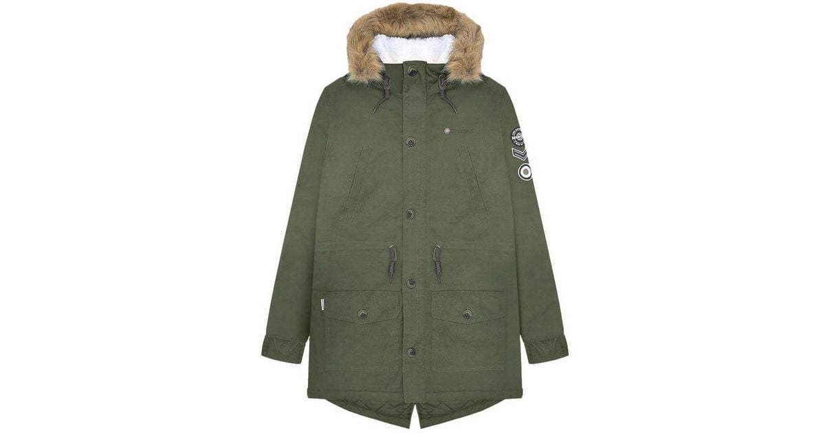 Lambretta Sherpa Lined Parka in Green for Men Lyst UK