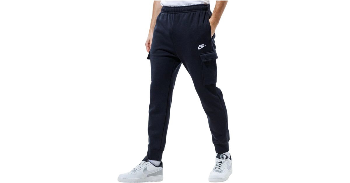 Nike Cd3129 Sportswear Club Fleece Cargo Joggers Cotton in Blue for Men |  Lyst UK