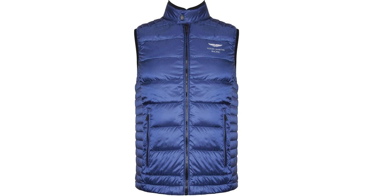 Hackett Aston Martin Racing Moto Gilet in Blue for Men | Lyst UK