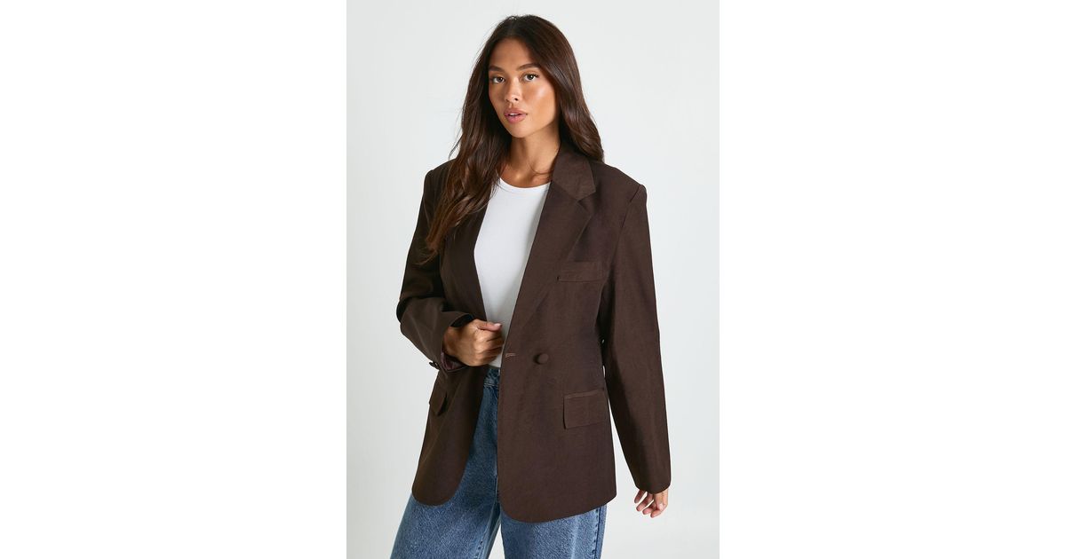 Double Breasted Cinched Waist Blazer