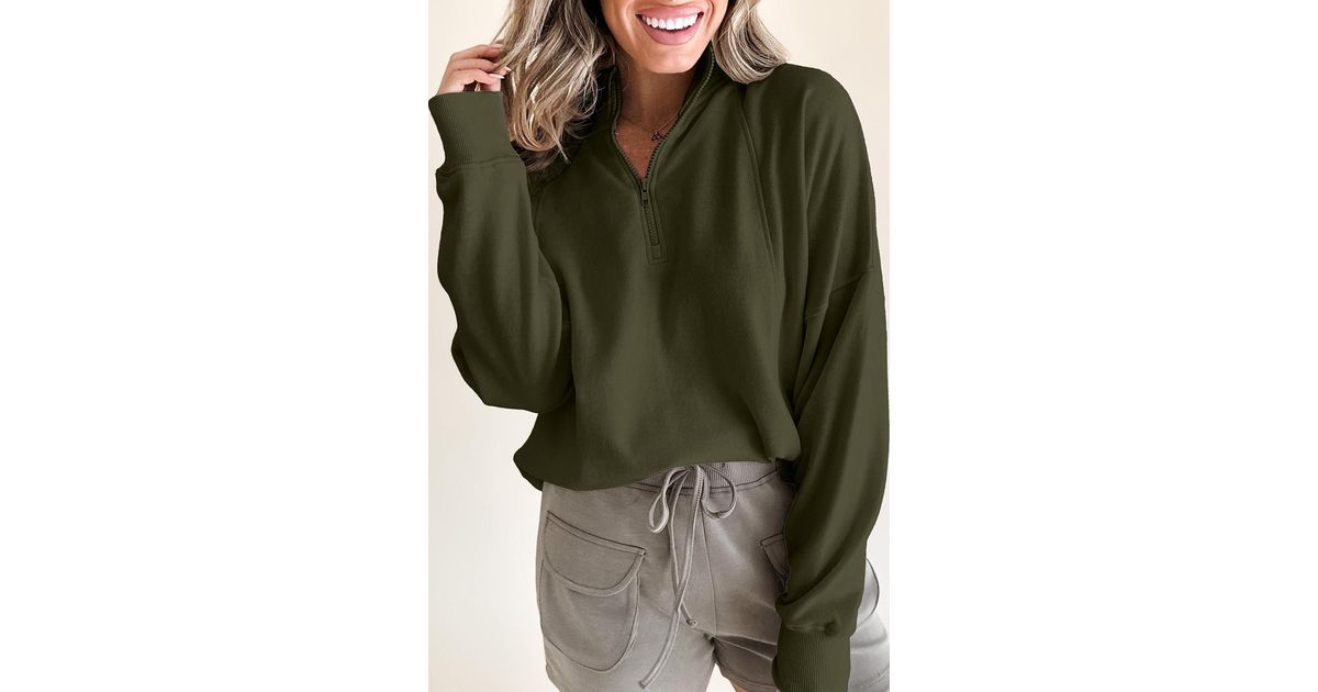 Azura Exchange Sequin Mock Neck Bubble Sleeve Top - XL