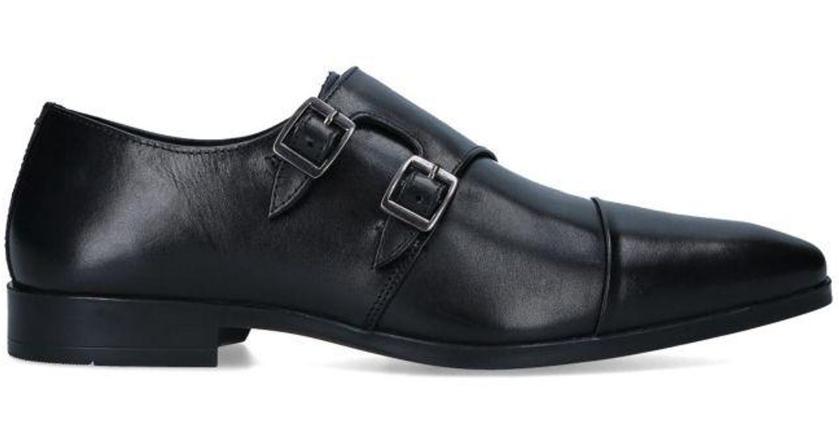 KG by Kurt Geiger Leather Collins Double Monk Leather in Black for Men ...