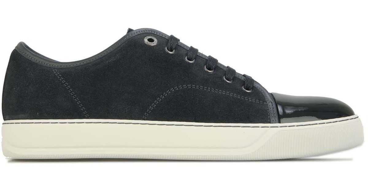 Lanvin Matt Toe Cap Sneakers in Blue for Men | Lyst UK
