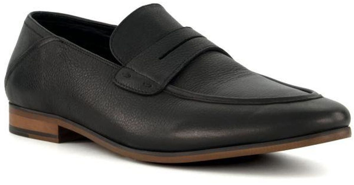 Dune Synergyy Formal Penny Loafers Leather in Black for Men | Lyst UK