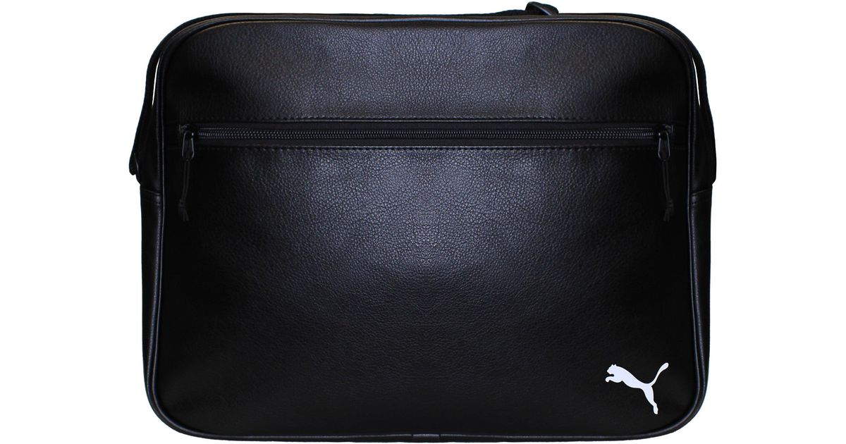 PUMA Logo Reporter Bag in Black for Men Lyst UK
