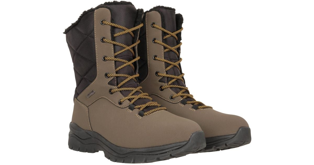 Mountain Warehouse Denver Waterproof Thermal Snow Boots in Brown