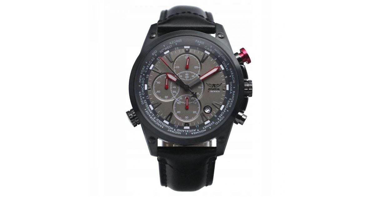 Aviator Horloge F series Avw1369g185 Zwart in het Grijs voor heren