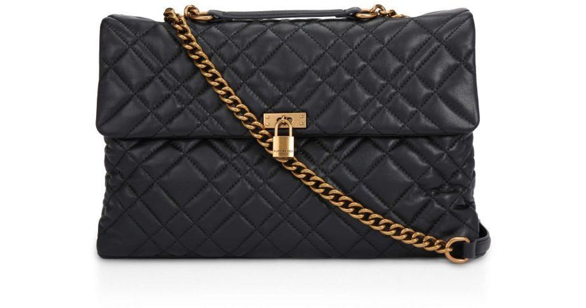 Kurt Geiger Leather Kgl Xxl Brixton Lock Bag Leather in Black Lyst UK