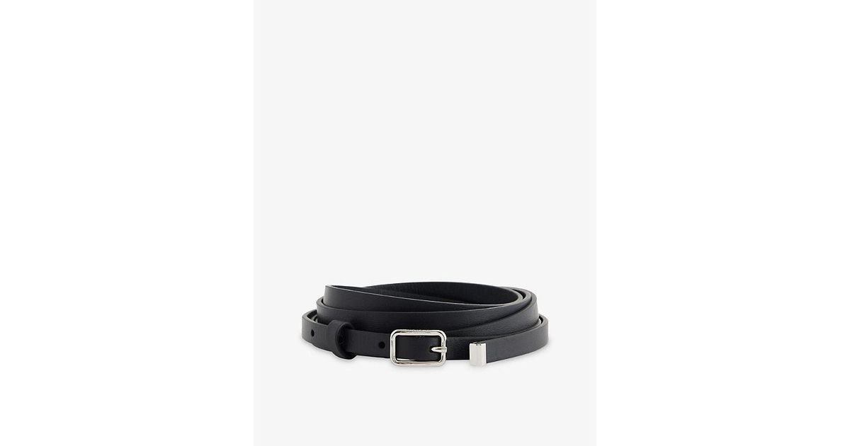 Sample Backle Givenchy Simple Buckle Leather Belt in Black | Lyst