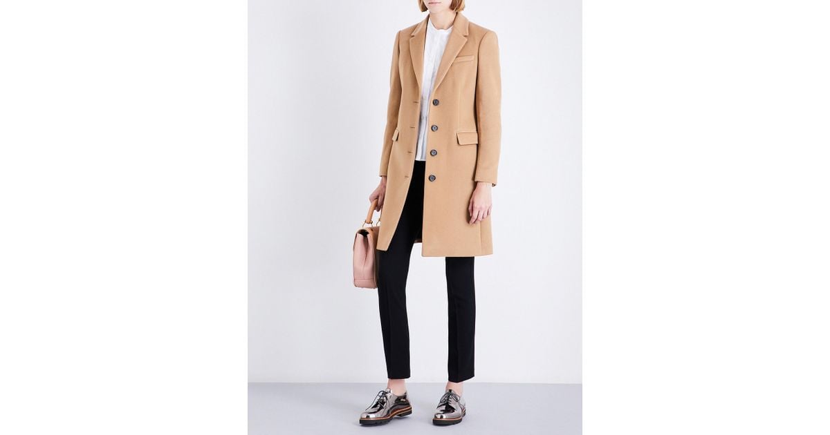 Burberry wool clearance blend tailored coat