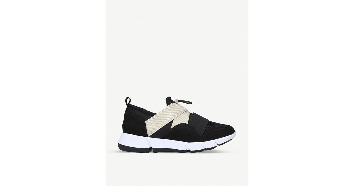 kurt geiger black and gold trainers
