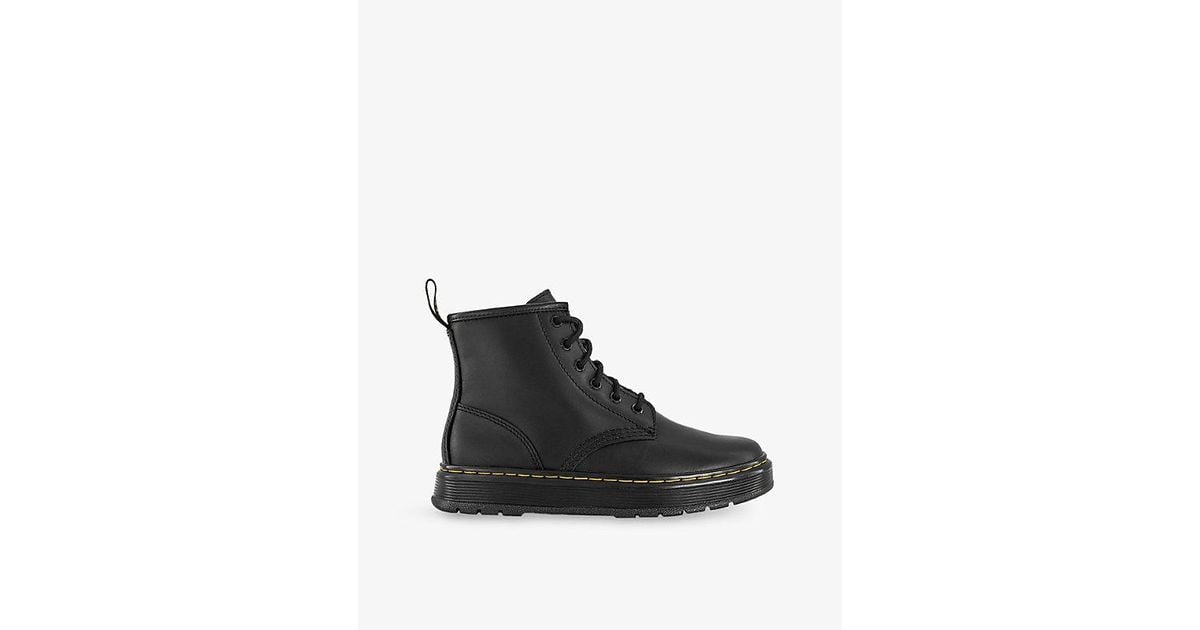 Dr. Martens Heren Brookline Chukka Black Lusso Platform, 43 EU, zwart, 43 EU