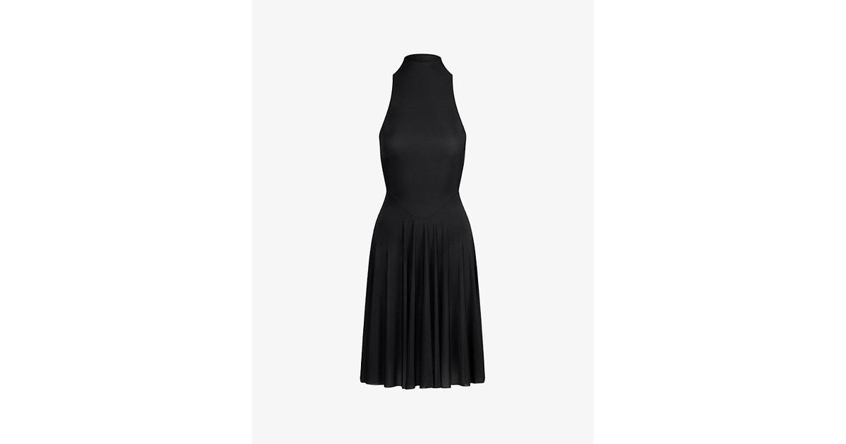 skims milky sheer high neck midi dress SKIMS Milky Sheer Highneck Midi Dress