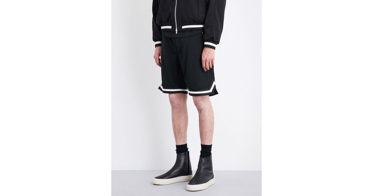 Fear Of God Fifth Collection Dropped-crotch Mesh Shorts in Black