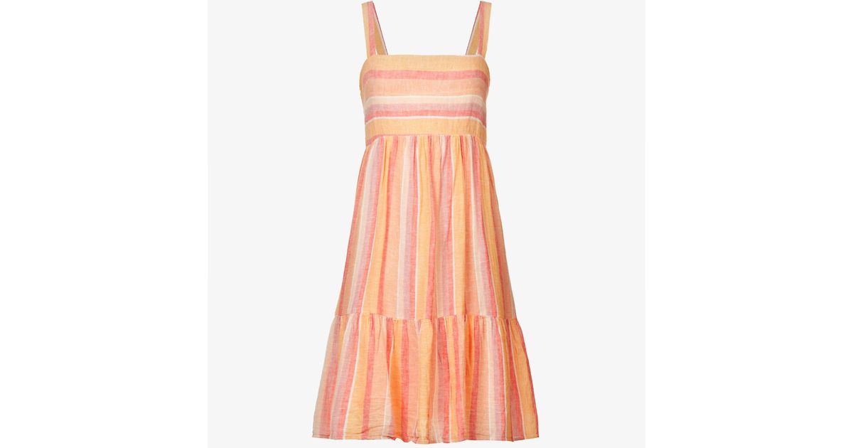 Rails Sadie Relaxed-fit Linen-blend Mini Dress | Lyst UK