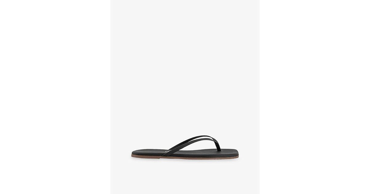 TKEES Lily Leather Flips-Flops in Black | Lyst