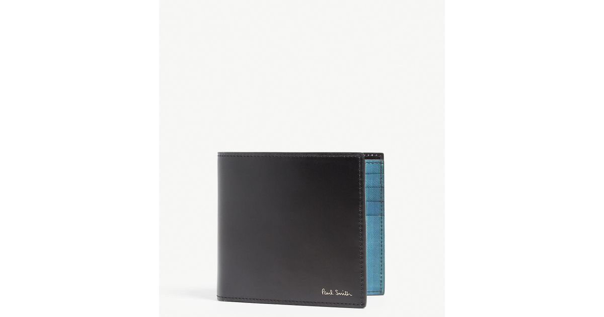 Paul Smith Rainbow Map Leather Billfold Wallet in Black for Men | Lyst