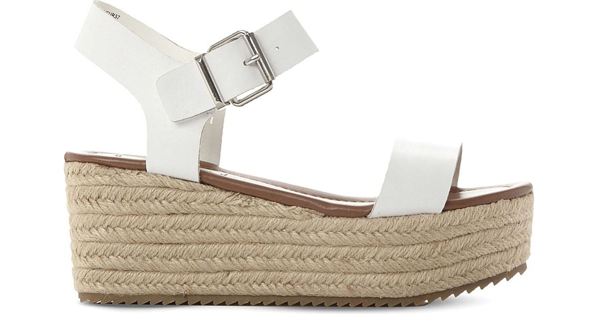 espadrille platform sandals white