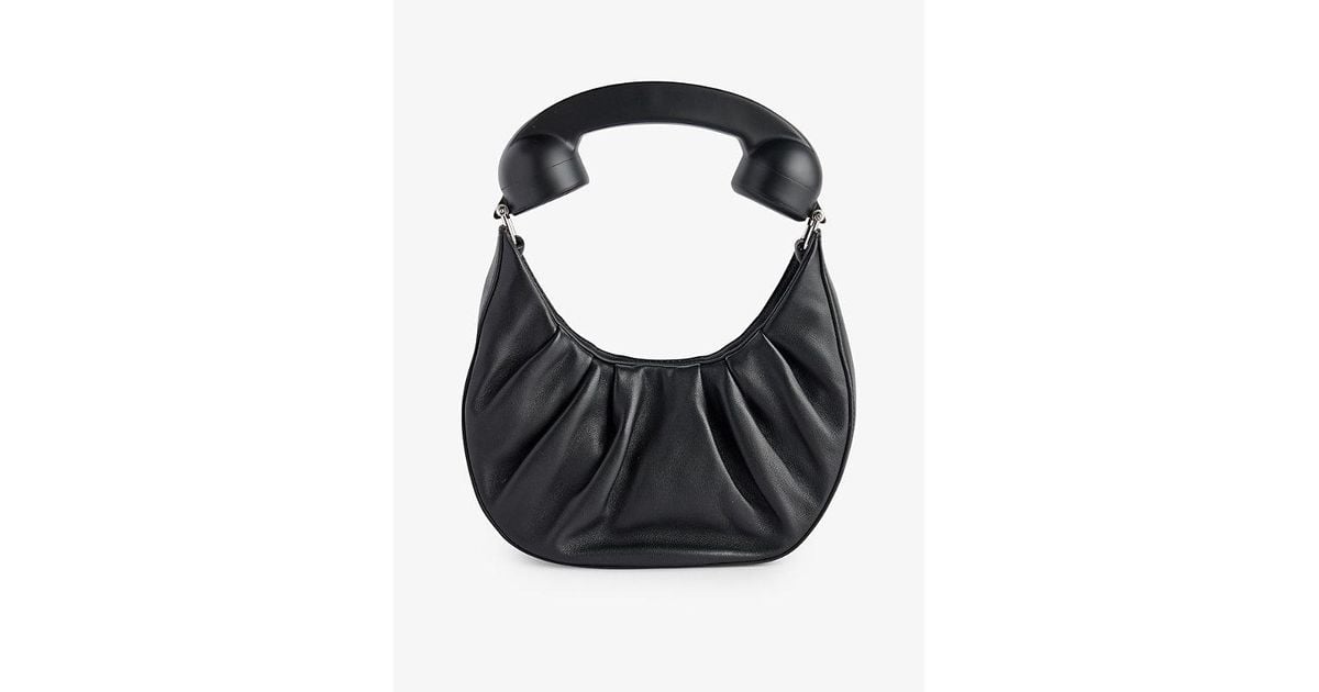 Puppets and Puppets Phone Leather Shoulder Bag in Black Lyst