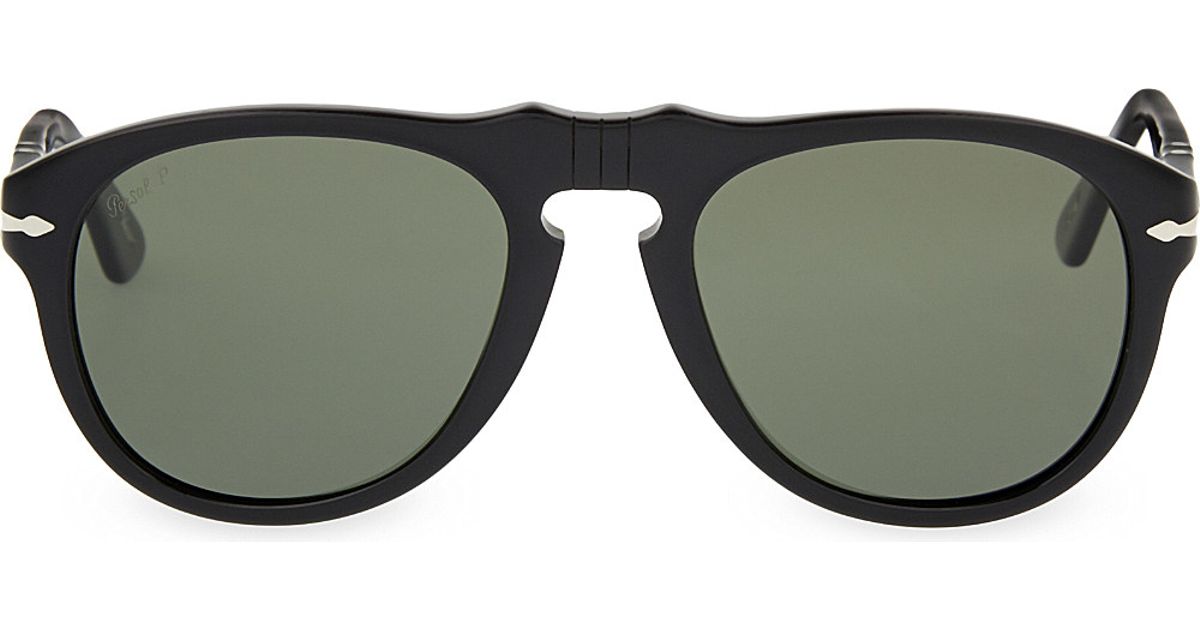 Persol Aviator Sunglasses in Black for Men - Lyst