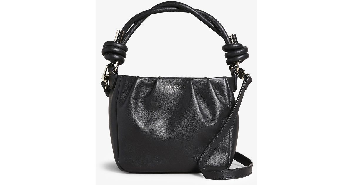 Ted Baker Twili Twistedhandle Leather Shoulder Bag in Black Lyst