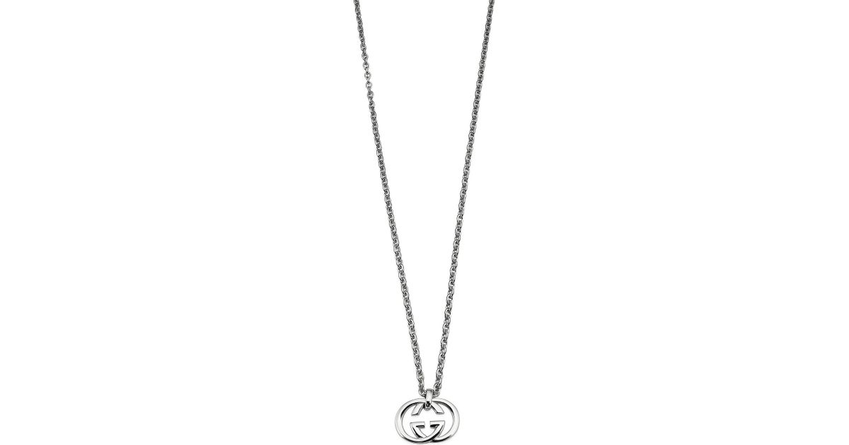 Gucci Interlocking G Sterling Silver Pendant Necklace In Metallic Lyst - Gucci Interlocking G Sterling Silver Pendant Necklace Gucci Interlocking G Sterling Silver Pendant Necklace In Metallic Lyst - Gucci Interlocking G Sterling Silver Pendant Necklace