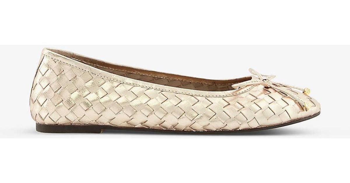 Dune Hartlyns Woven Leather Ballet Flats in Natural Lyst UK