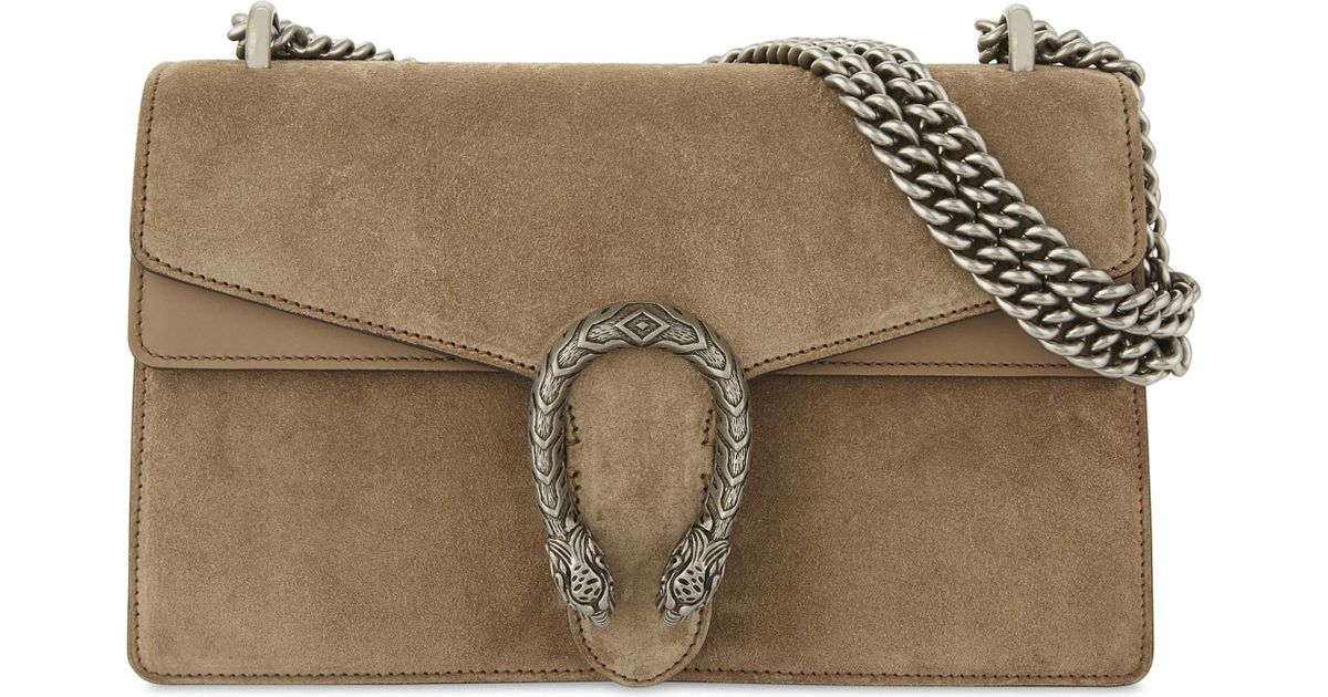 Gucci Ladies Yellow Small Dionysus Suede Shoulder Bag in Taupe (Natural) -  Lyst