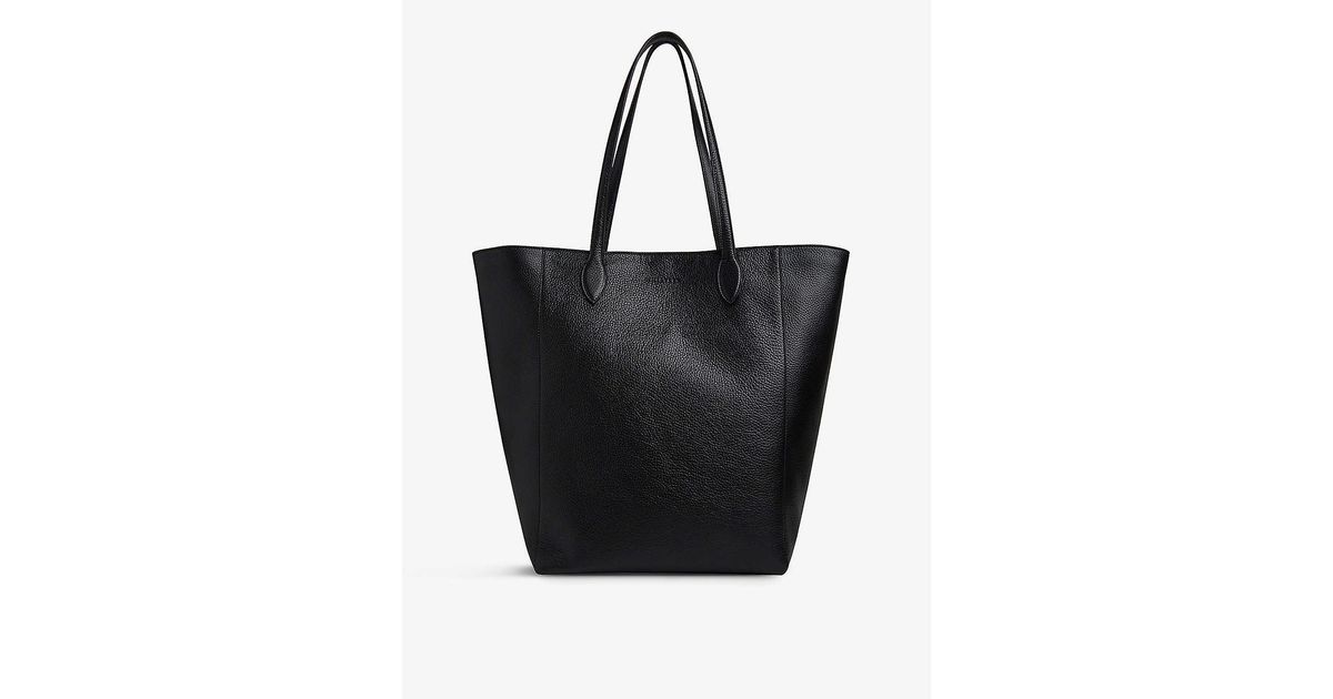 Whistles Amara Leather Tote Bag in Black Lyst